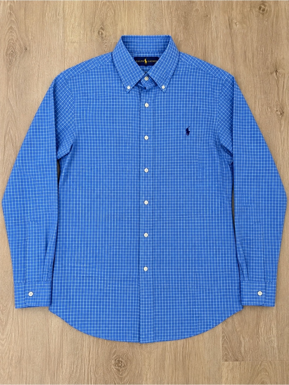 Ralph Lauren Blue Grid Button-Down Shirt